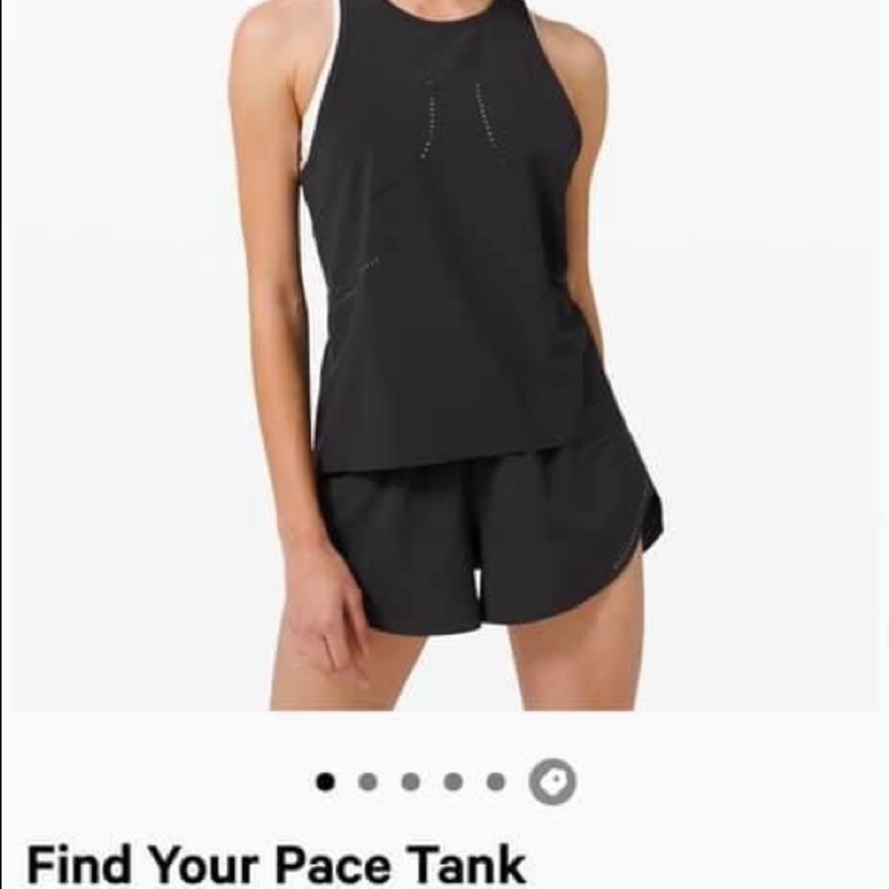 Lululemon Find Your Pace Tank Size 4 Black